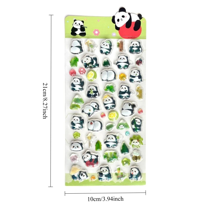 3D Glitter Crystal Cartoon Stickers – Diamond Relief Decorative