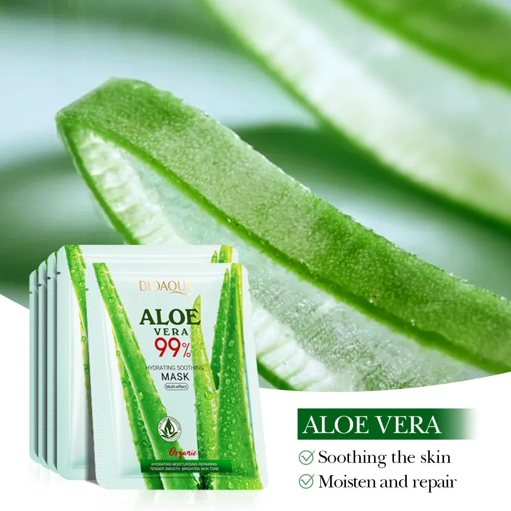BIOAQUA Aloe Vera Face Mask – Moisturizing & Brightening Sheet Mask
