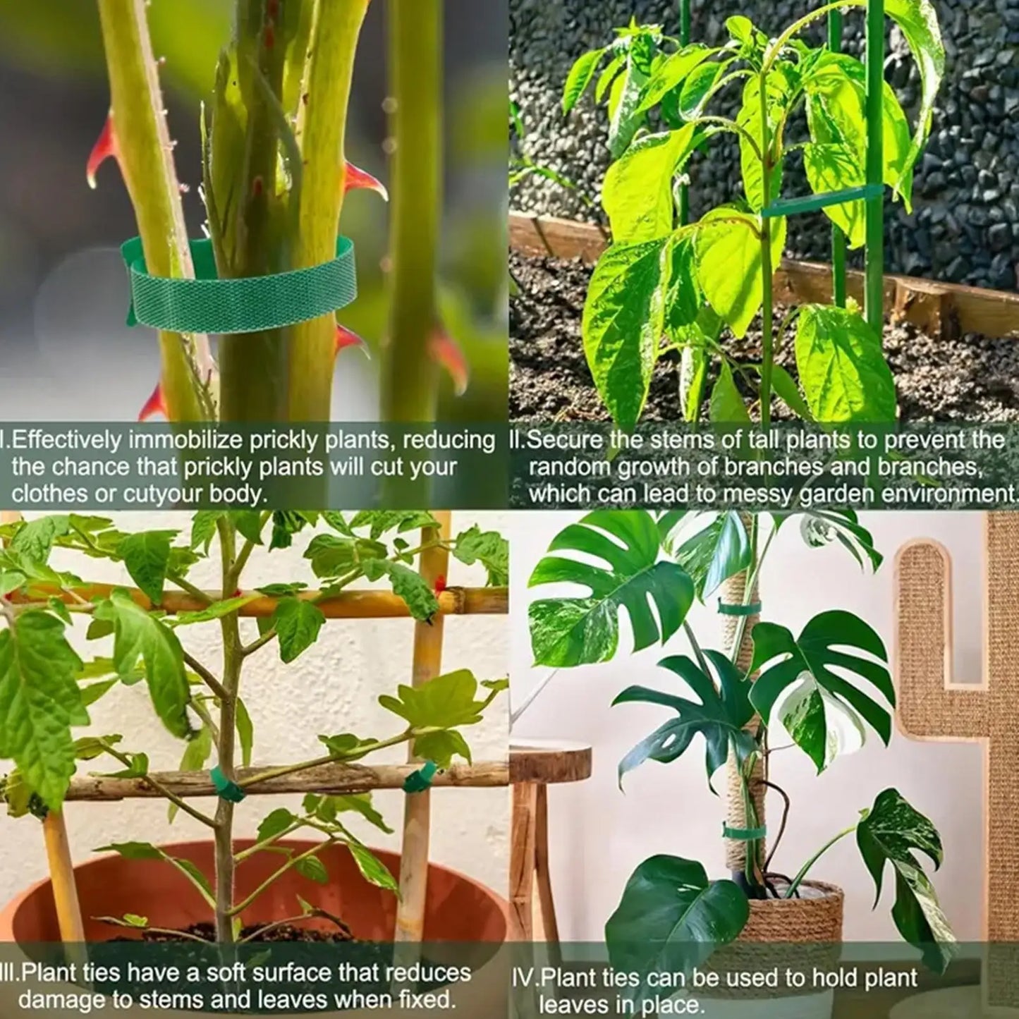 20 Packs Green Nylon Plant Ties - Garden Support Straps for Tomato, Grape Vine, Cucumber in Trellis, Greenhouse & Indoor Outdoor Peaceful Pleasures Health and Wellness