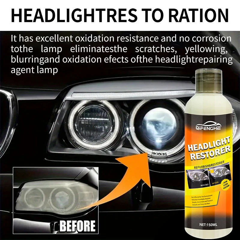 Car Headlight Restoration Cream – Clear Yellowed Lenses