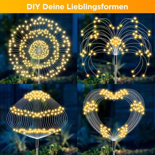 Solar LED Dandelion Firework Garden Stake Light | Lawn Decor Solar Garden Stake Light Peaceful Pleasures Health and Wellness