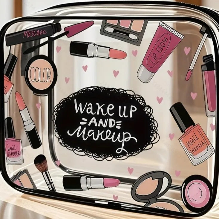 Medicine Cosmetic Bag Women Large Capacity Travel Organizer Easy Wipe Clean Toiletry Pouch Daily Use Trip Toiletry Travel Bag Peaceful Pleasures Health and Wellness Style 8 S