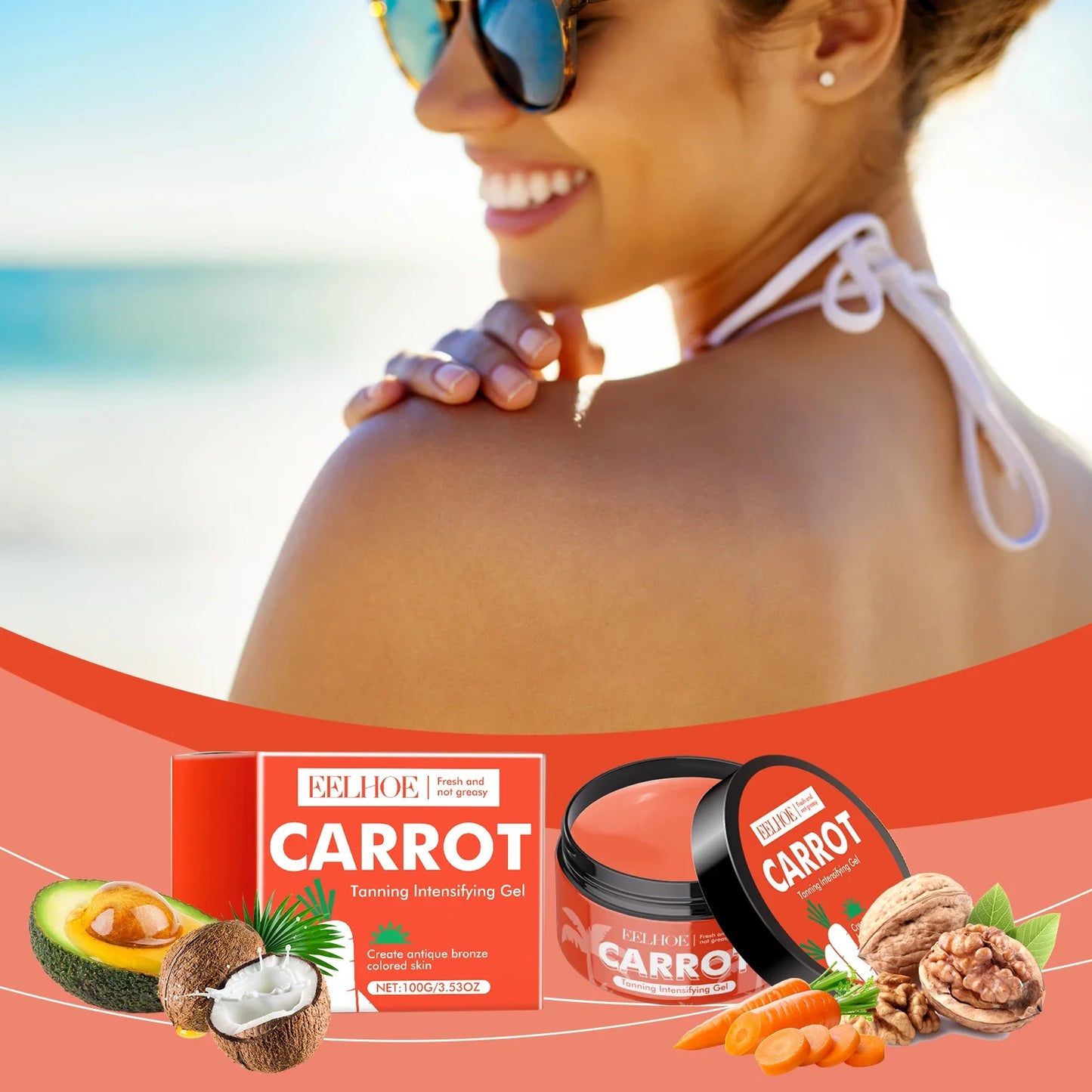 EELHOE Carrot Tanning Intensifying Gel – Self Tan & Bronze