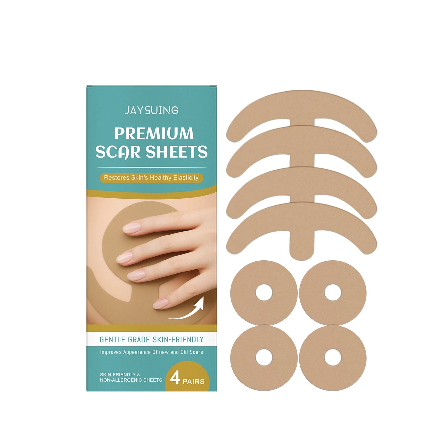 Chest Care Patch Moisturize Increase Skin Elasticity Reduce Scars Repair Skin Barrier Hyaluronic Acid Pulling Shaping Stickers Peaceful Pleasures Health and Wellness 4 PAIRS 4 PAIRS