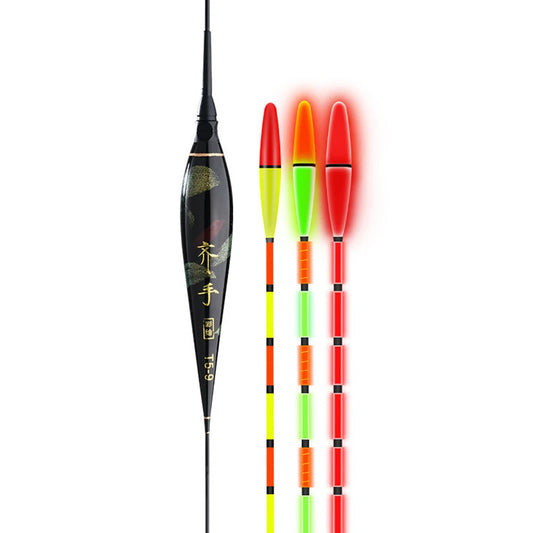 Fish Bite Reminder Thickened Eye-catching Luminous Fishing Floats Bite Hook Color Changing Sensitivity Night Accessories Tackle Peaceful Pleasures Health and Wellness