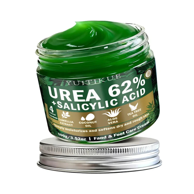 Yuitikue 62% Urea + Salicylic Acid Foot Cream, 100g Deep Moisturizing Cream for Dry & Rough Hand & Foot Care Peaceful Pleasures Health and Wellness 1pc 100g
