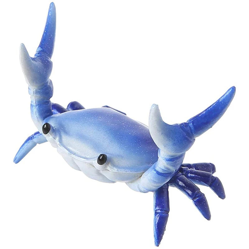 Creative and Cute Crab Pencil Holder Weight Lifting Pencil Holder Convenient Storage Phone Holder Decoration Model Peaceful Pleasures Health and Wellness Blue