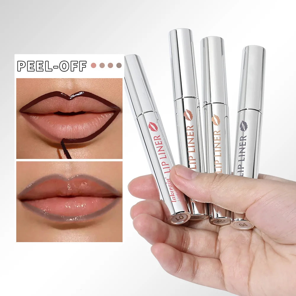 Lakerain Peel Off Lip Liner Waterproof Smudge-proof Lip Liner Long Lasting Color Non-fading Hydrate Nourish Lip Contour Makeup Peaceful Pleasures Health and Wellness