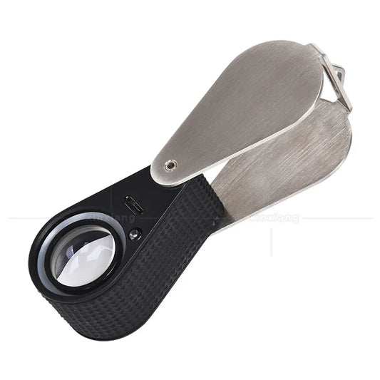 Folding 30X Metal Appraisal Collection Magnifying Glass Jewelry Diamond Antique High Magnification 10X 20X Peaceful Pleasures Health and Wellness 30x