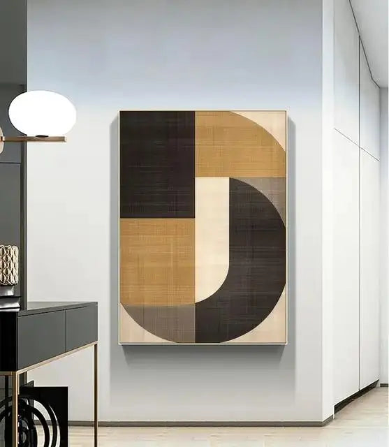 WabiSabi Minimalist Abstract Canvas Wall Art – Brown & Black Canvas Wall Art Peaceful Pleasures Health and Wellness 1 40x50cm Unframed