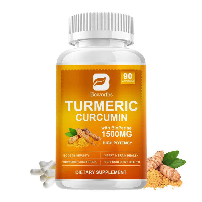 Turmeric & Black Pepper Capsules – Joint Support 90ct Peaceful Pleasures Health and Wellness 90pcs 3Bottles United States