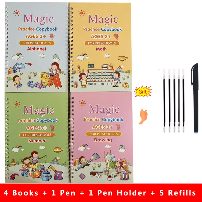 Children Reusable Writing Book Wiping English Verison Kids