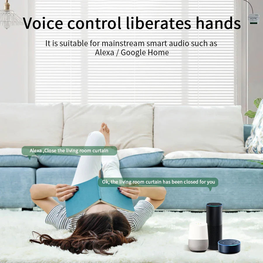 Tuya WiFi Smart Curtain Switch RF433MHz – Alexa & Google