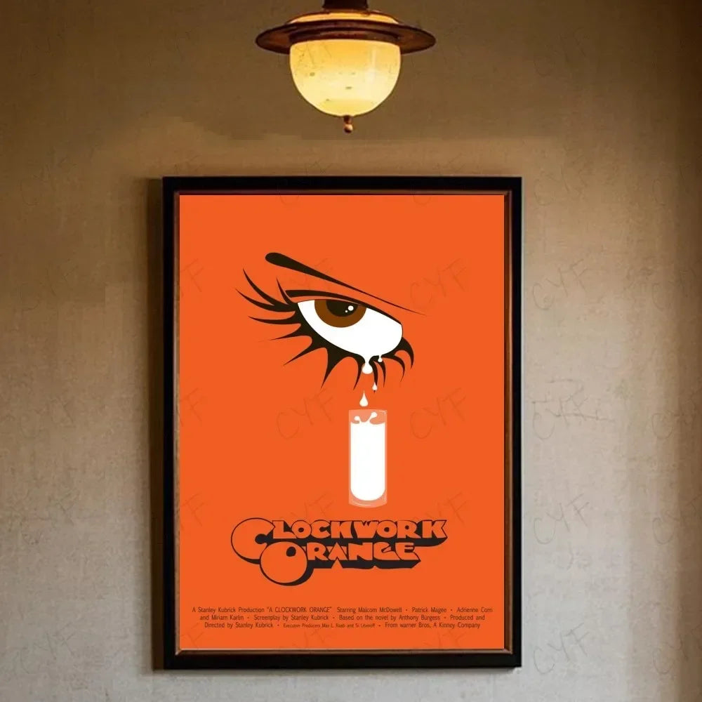 A Clockwork Orange Retro Movie Canvas Wall Art Poster | Unframed