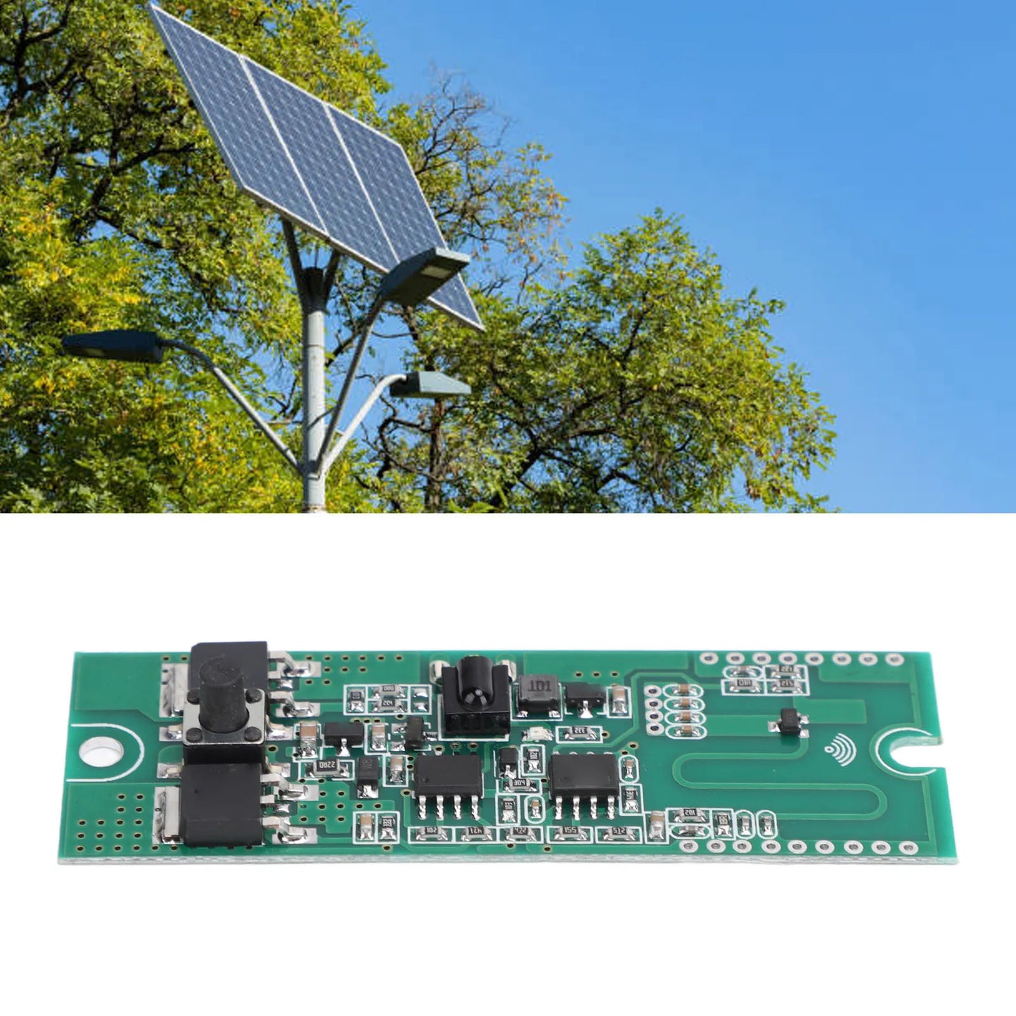 Solar Light Circuit Board Remote Controller Human Body Sensing LED Control Module Solar Light Circuit Board Remote Controller Peaceful Pleasures Health and Wellness