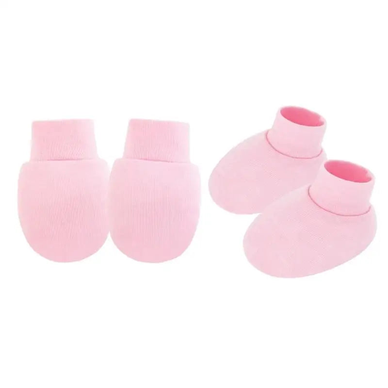 Baby Anti-Scratch Gloves & Socks 4-Set | Soft Cotton Newborn