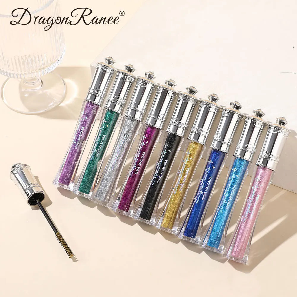 9 Color Glitter Diamond Mascara – Waterproof & Lengthening