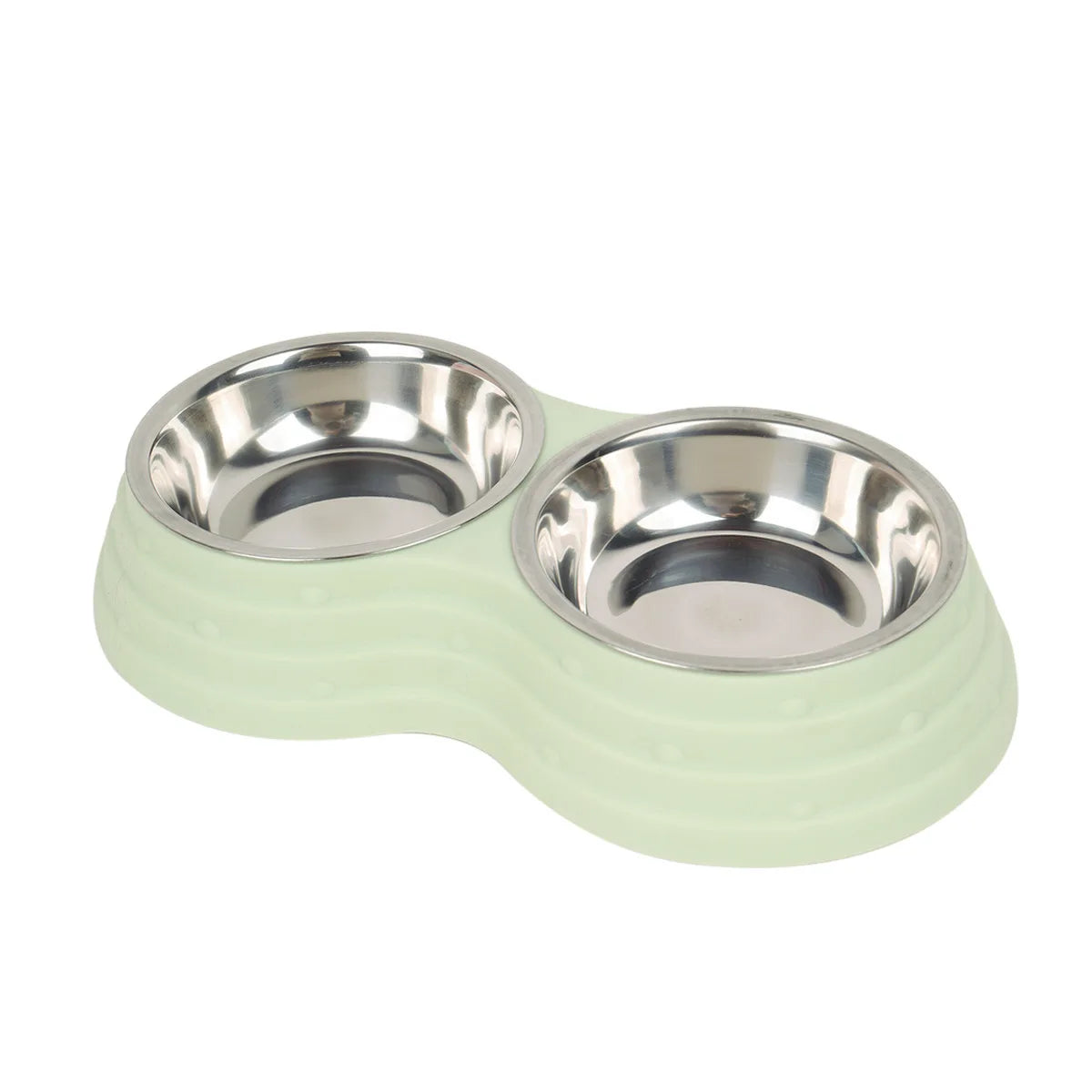 Double Bowl Pet Feeder – Stainless Steel, Non-Slip Base | Dogs & Cats