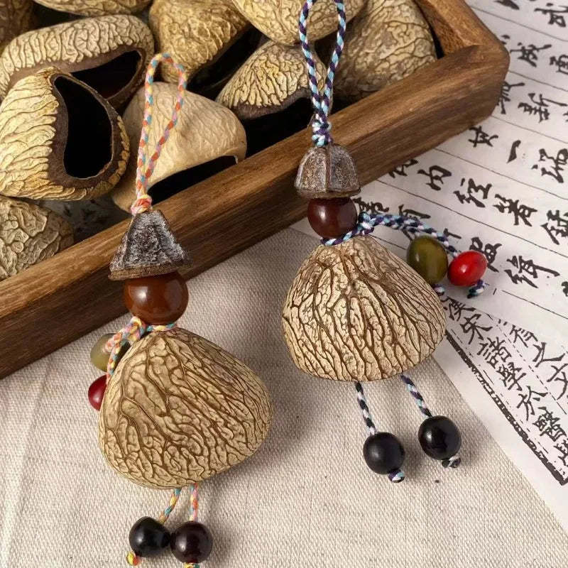 Indonesian Villain Black Fruit Shell Handmade Handbell Bag Trailer