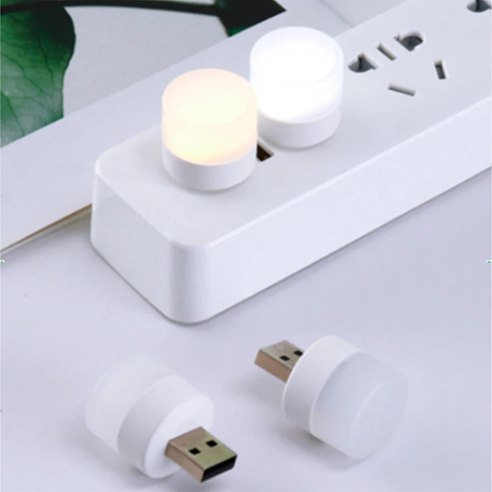 Mini USB LED Night Light | Warm White Eye Protection Reading Lamp