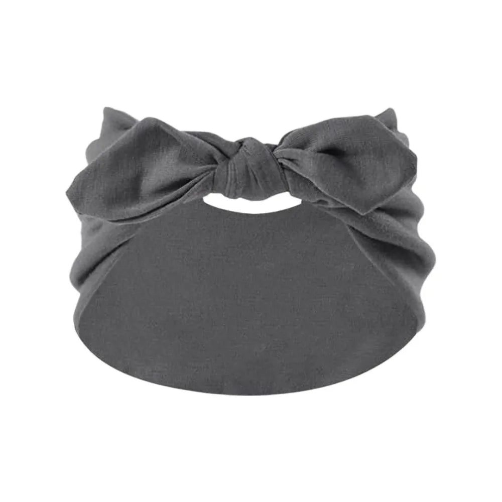 Wide Bohemian Knotted Bunny Ear Headband – Non-Slip Workout