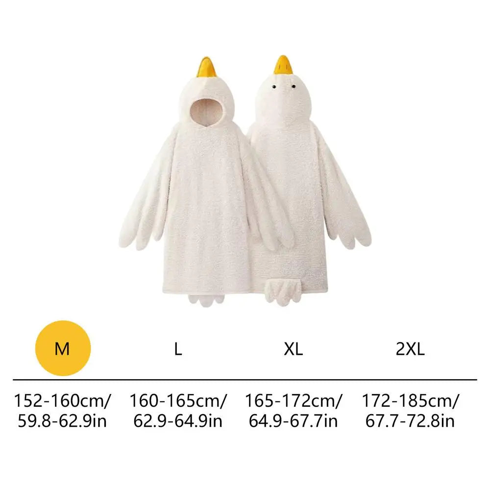 Goose Wearable Blanket Hooded Onesie – Adults & Kids + Shoes