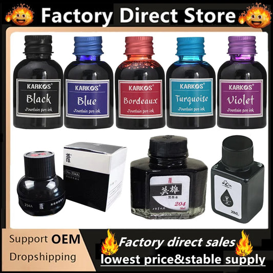 Colorful Fountain Pen Ink – Calligraphy & Writing Ink Bottle Fountain Pen Ink Peaceful Pleasures Health and Wellness