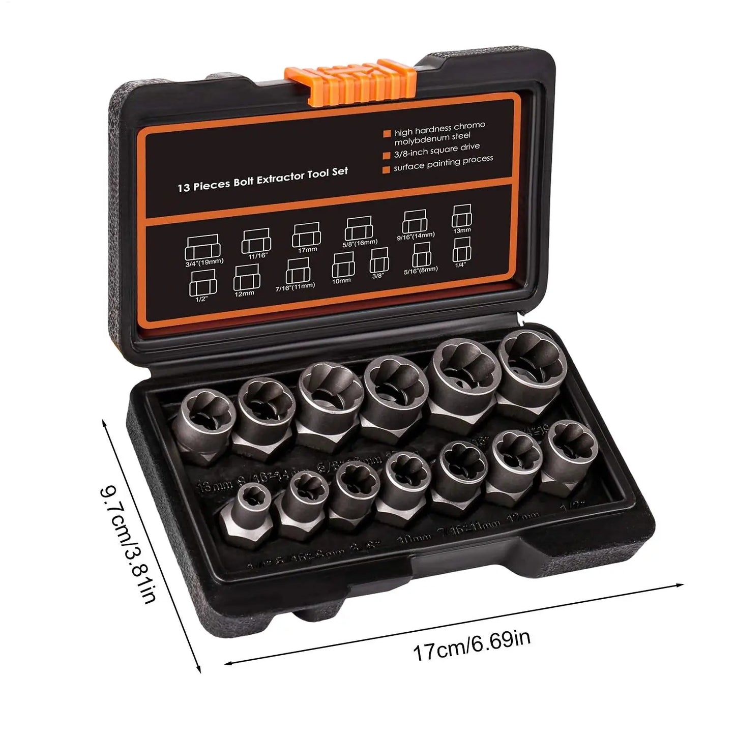 Bolt Extractor Kit | Stripped Socket 3/8" Drive Nut Remover Set Bolt Extractor Set Peaceful Pleasures Health and Wellness