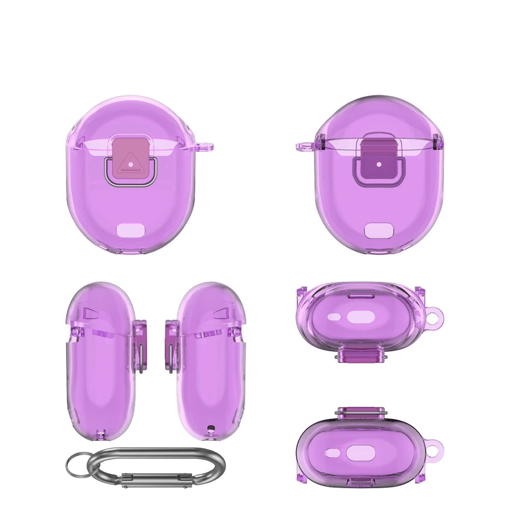 Hard Shell Case TPU Protective Cover For Google Pixel Buds Pro 2 Anti-Scratch Dust-Proof And Shockproof Protective Sleeve Peaceful Pleasures Health and Wellness Transparent Purple