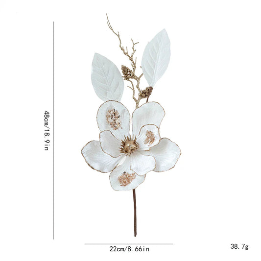Simulation Christmas Flower Centrepiece | Sequin Faux Holiday Bloom Faux Holiday Flower Oasis Select