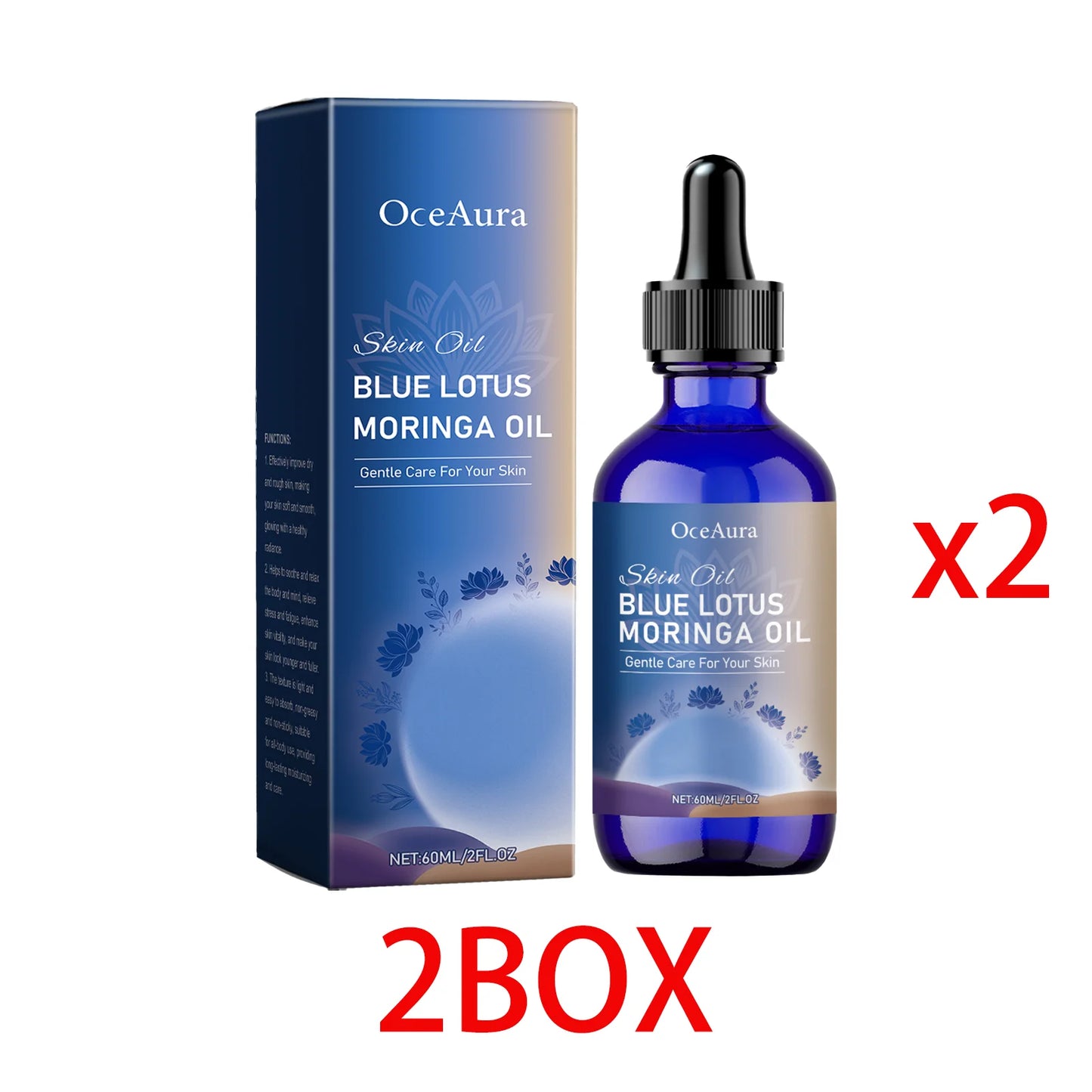 Blue Lotus & Moringa Dry Body Oil – Nourishing 60ml | OceAura