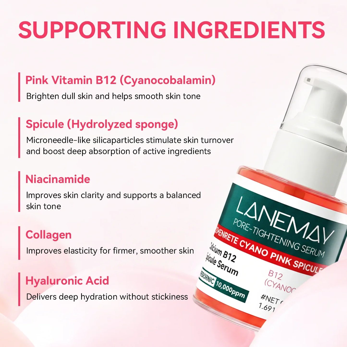 Pore Tightening Face Serum with Vitamin B12 – 50ml