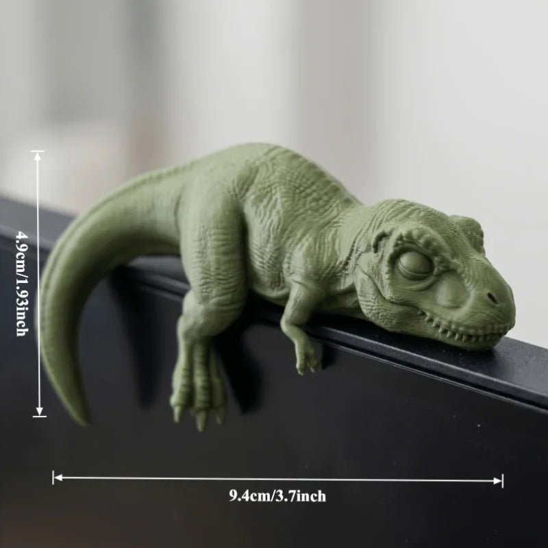 1-Piece Sleeping Dragon-Shaped Monitor Ornament, Stylish and Cute Dinosaur Desktop Decoration Suitable for Computer Screens, Animal-Themed Home and Office Decor Accessory, Unique and Thoughtful Collectible Gift Peaceful Pleasures Health and Wellness