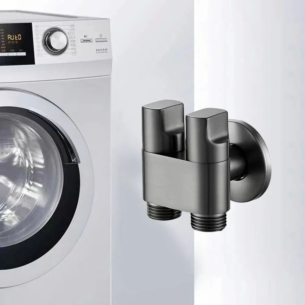 Dual Control Triangle Valve Faucet – Washing Machine & Toilet