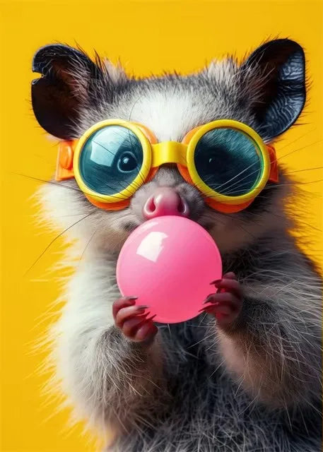 Funny Chameleon Canvas Poster | Unframed Animal Wall Art Décor