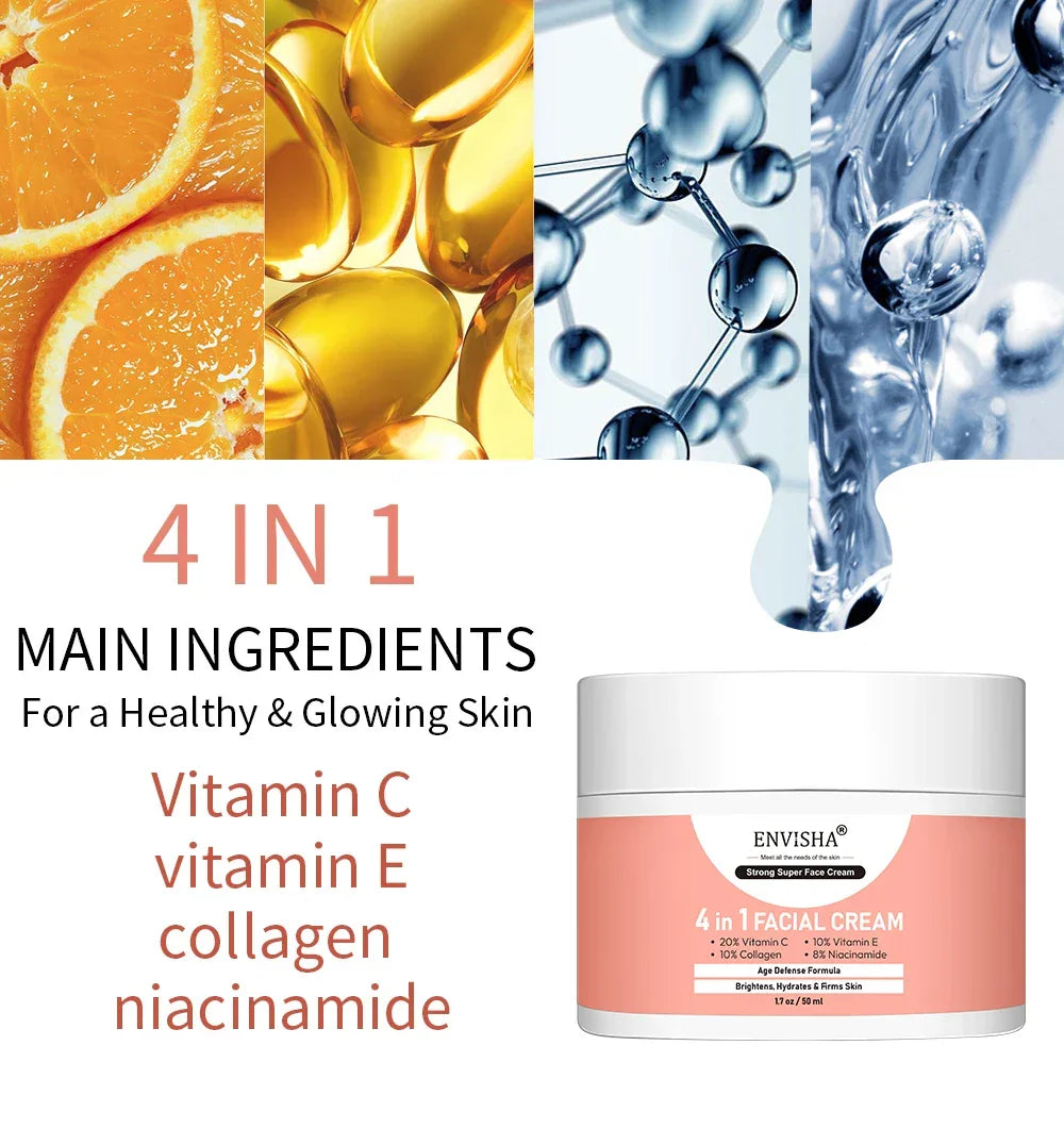 ENVISHA Collagen Face Cream – Niacinamide & Hyaluronic Acid Peaceful Pleasures Health and Wellness