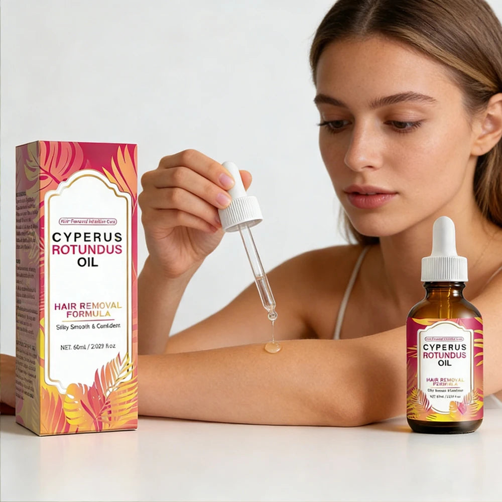 Cyperus Rotundus Oil For Hair Removal Soft Smooth Skin Care Deep Hydration Anti Hair Growth Inhibition After Shave Oil,60ml Peaceful Pleasures Health and Wellness