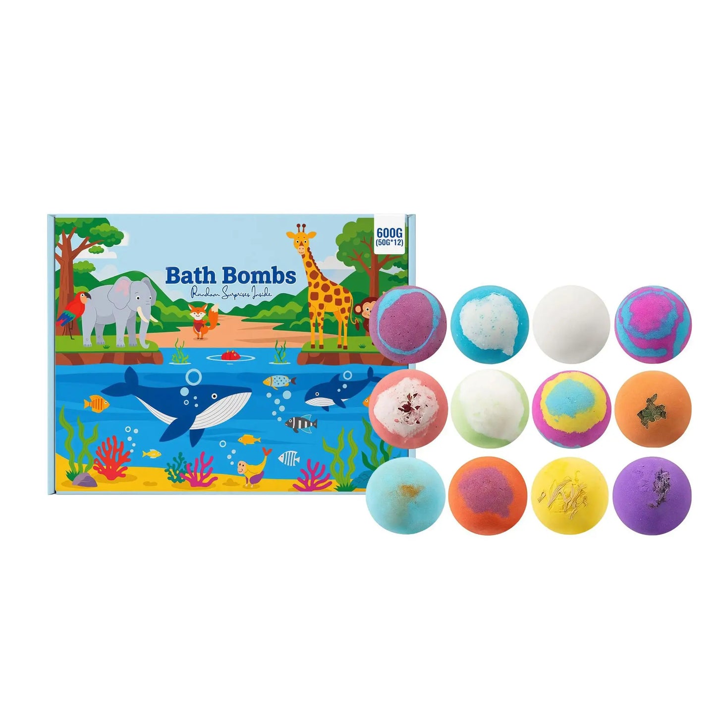 Kids Bath Bombs with Surprise Toys – 12pc Moisturizing Set