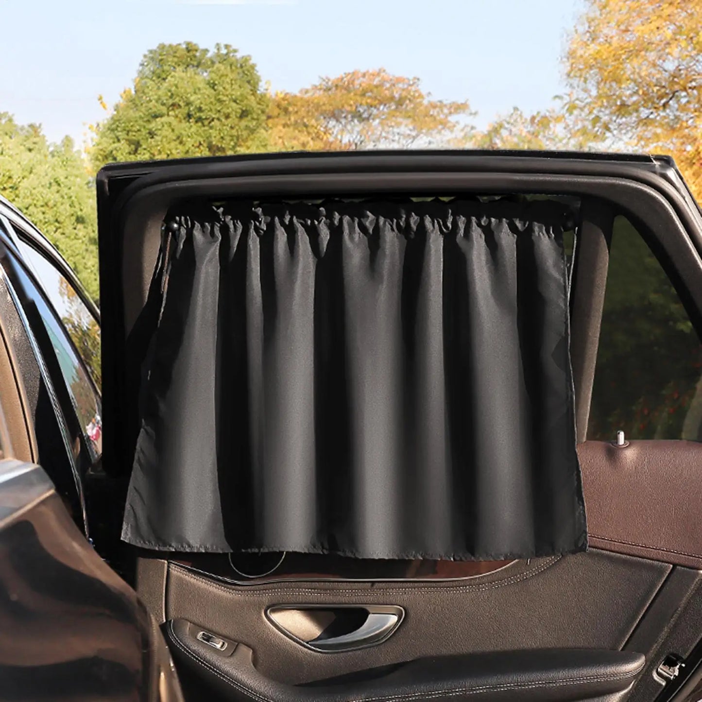 Car Window Privacy Curtain – UV Block Suction Cup Sun Shade