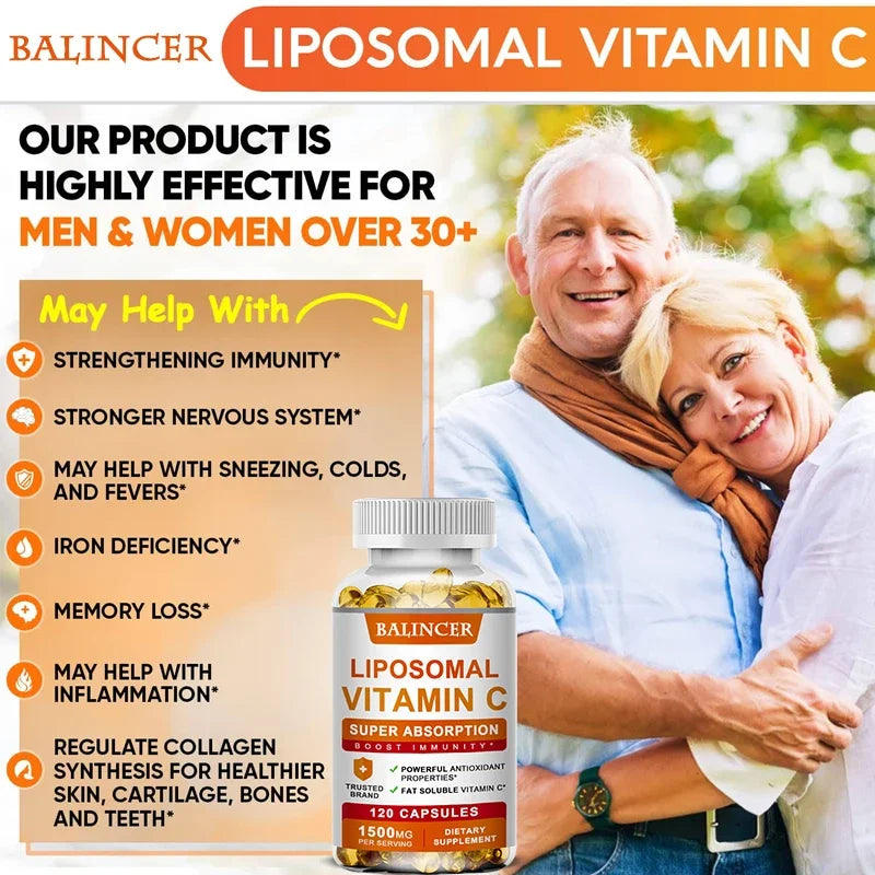 Vitamin C 1500mg + Zinc 20mg | 120 Capsules | Non-GMO