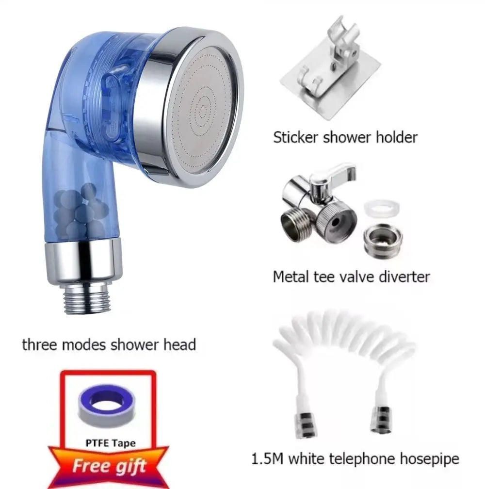 Faucet Diverter Valve & Handheld Shower Head Adapter Set