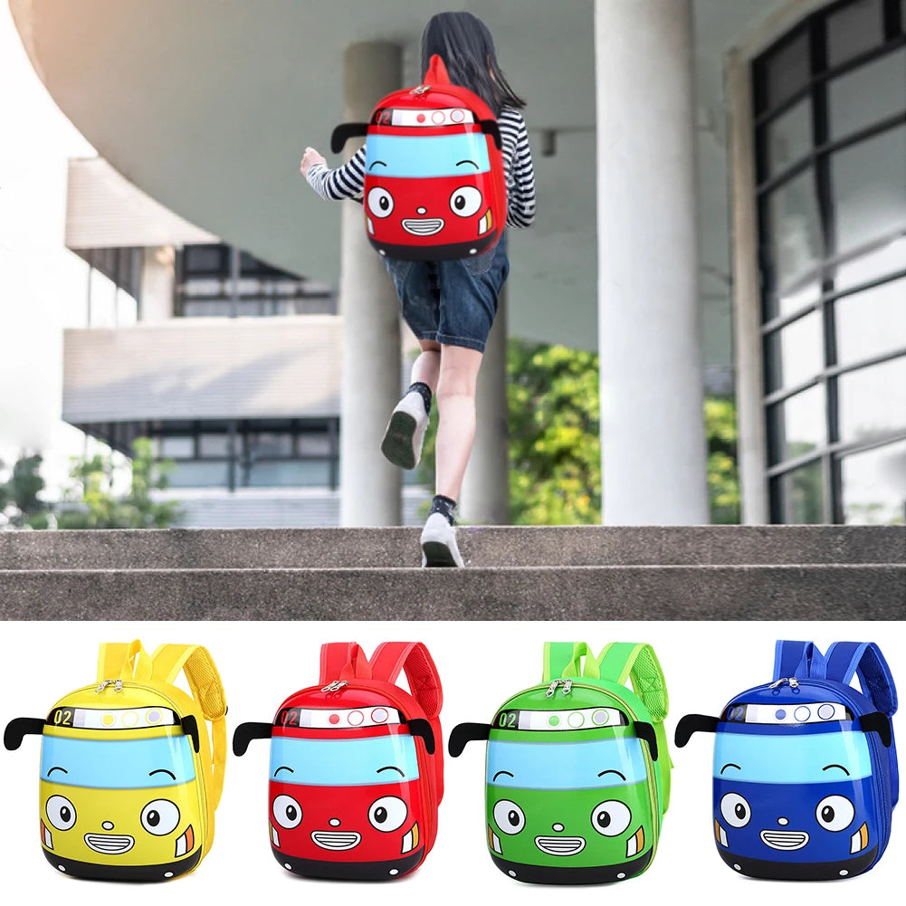 3D Cartoon Bus Toddler Backpack for Kids Peaceful Pleasures Health and Wellness