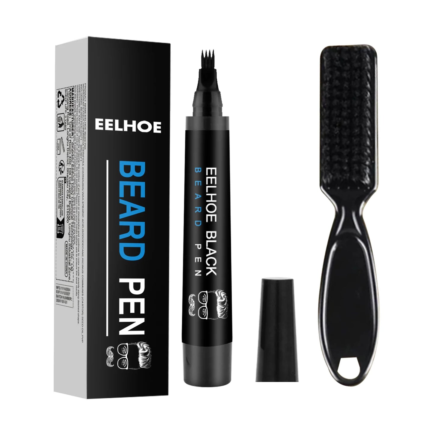 Eelhoe Waterproof Beard Filler Pen – Black & Brown for Men