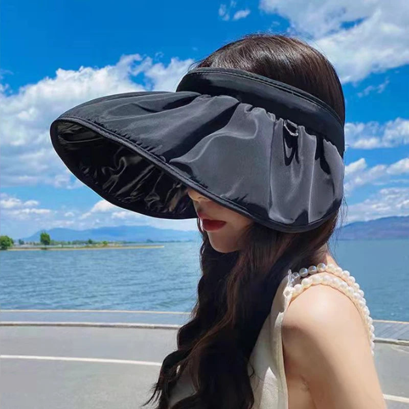 Women's UPF 50+ Foldable Sun Hat – 2-in-1 UV Headband Cap