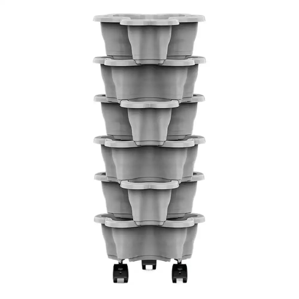 Stackable Vertical Planter 4/5/6-Tier with Wheels | Garden Tower