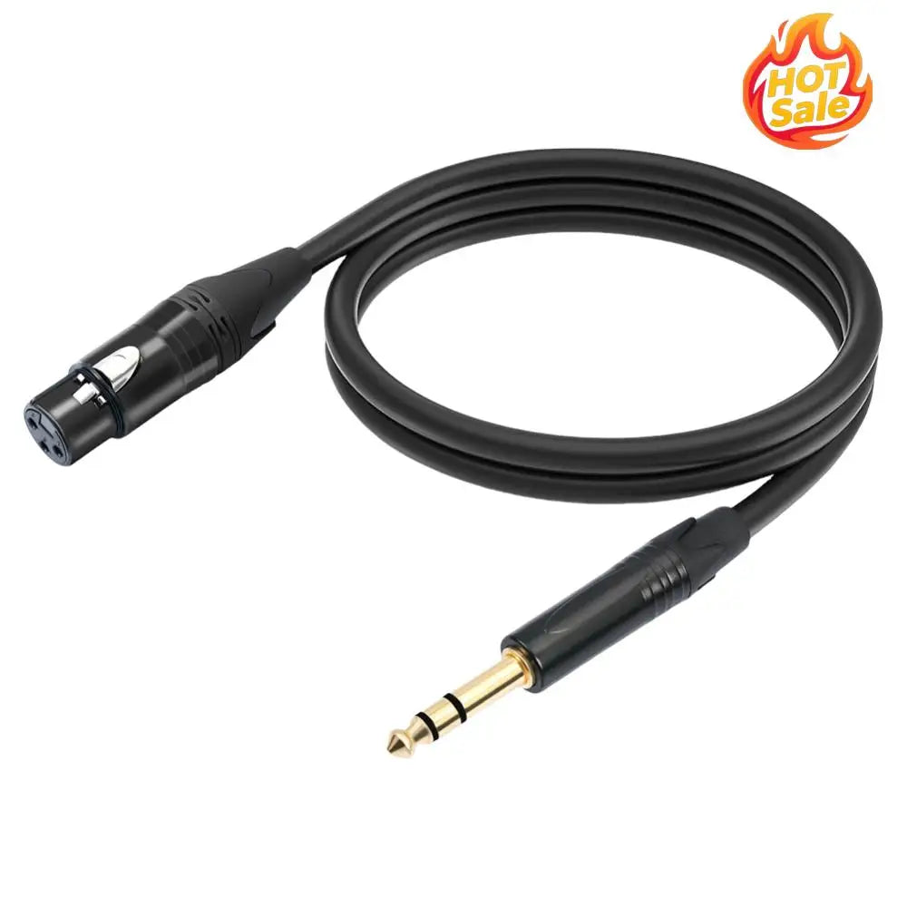6.35mm TRS Male to XLR Female Balanced Audio Cable 1M/2M