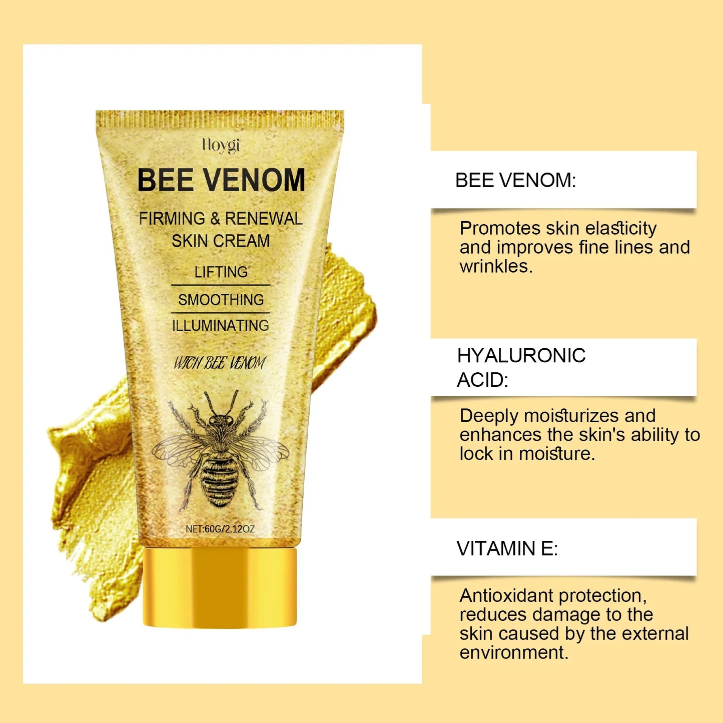 Hoygi Bee Venom Face Cream – Firming Anti-Aging Lift 60g