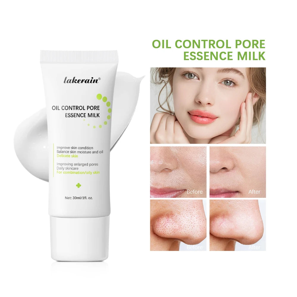Milk Pore Minimizer Essence Face Primer Base Primer for Shine and Oil Control Hides Wrinkles and Fine Lines Long-lasting Peaceful Pleasures Health and Wellness
