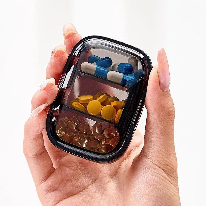 1/2/3Pcs Mini Medicine Pills Box Drug Storage Box Pills Dispenser Pill Organizer Tablet Pillbox Case Container Portable Peaceful Pleasures Health and Wellness