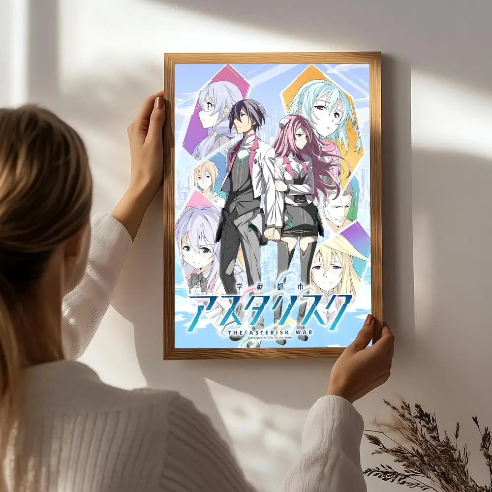 The Asterisk War Anime Poster – HD Self-Adhesive Wall Art Anime Wall Poster Peaceful Pleasures Health and Wellness White5 15X20cmNoframe